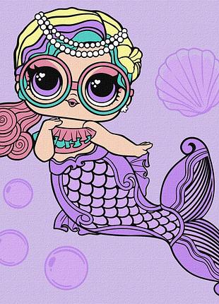 Картина за номерами "l.o.l. surprise! mermaids miss sea" kho6263, 40х40 см