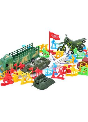 Игровой набор солдатики bambi 8899-39-40 с транспортом вид 2