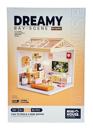 Конструктор-румбокс гостиная mini house 8006-mh серии "интерьер", со светом