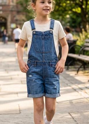 Джинсовый комбинезон на девочку с шортами gap 10-11 лет