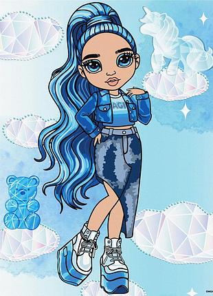 Картина по номерам со стразами "rainbow high. skyler" kho1337, 30х40 см