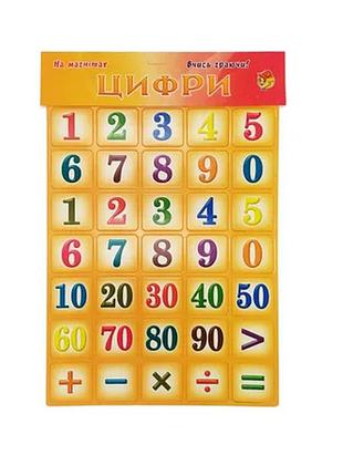 Дитячий навчальний набір магнітів "цифри" 1151ats для 3х років помаранчевий