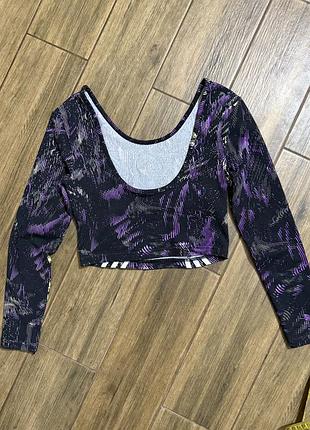 Укорочений лонгслів adidas кроп топ 5