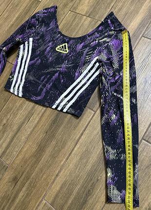 Укорочений лонгслів adidas кроп топ 4