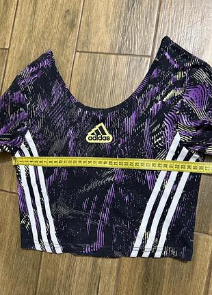 Укорочений лонгслів adidas кроп топ 3