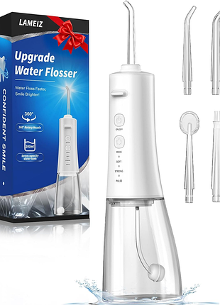 Портативний бездротовий іригатор для зубів lameiz water flosser для глибокого очищення зубів, водонепроникний, акумуляторний, електричний ipx7