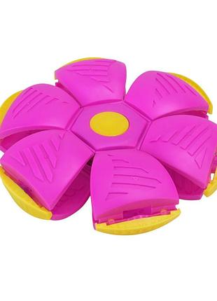 Детская игрушка мяч-трансформер 87008h-3(pink) 16 см, со светом