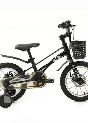 Велосипед дитячий oxic mb 14oxic black, колеса 14 дюймів