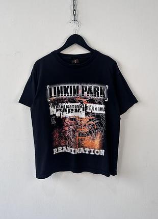 Футболка vintage linkin park reanimation t-shirt y2k grail thunder tag l boxy fit faded