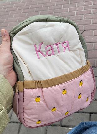 Детский рюкзак с именем катя