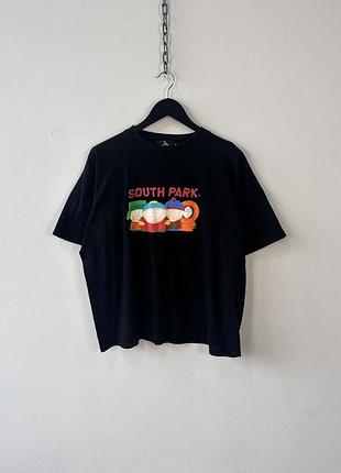 Футболка боксі фіт vintage south park t-shirt 2000 comedy central boxy faded black tee large