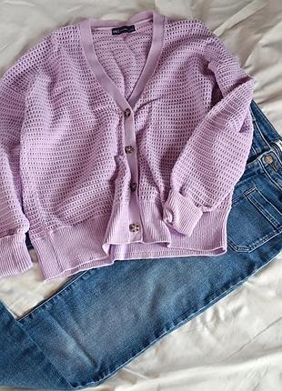 Ніжний бузковий кардиган m&s 💜 база на весну / стильний oversize