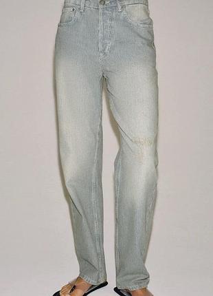Джинсы zw collection straight fit с низкой посадкой в полоску