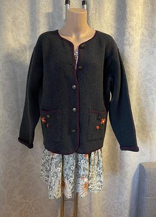 Баварський австрійський кардиган із вишивкою denbigh knitwear