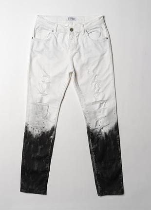 Pinko jeans distressed denim jeans white black tie dye [pwh017051]