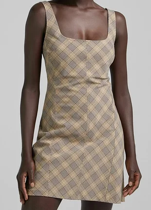 Мини-платье bershka в клетку, xs
