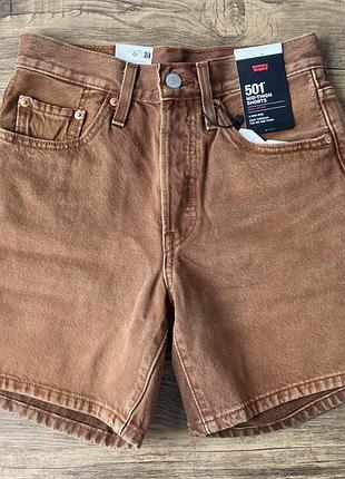 Жіночі коричневі шорти levis, коричневі, 24 розмір