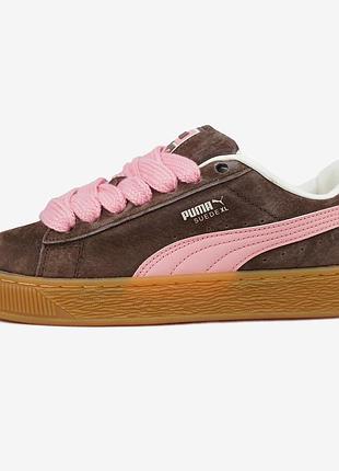 Жіночі кросівки puma suede xl brown pink