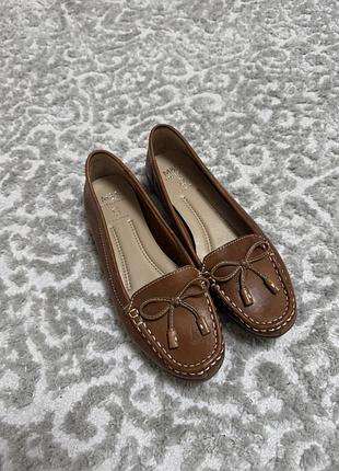 Шкіряні мокасини топсайдери жіночі, 35,5 36