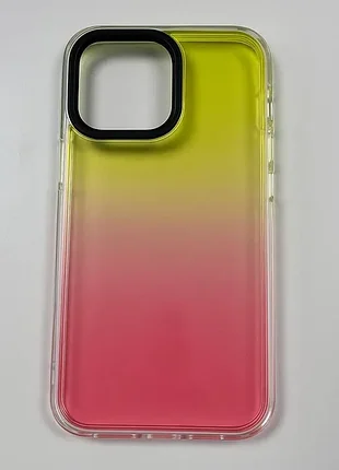 Чохол rainbow skin iphone 13 pro (yellow/pink) м00209