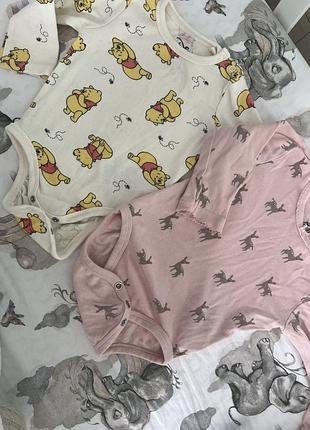 Набір бодіків для дівчинки h&m та sinsay (р. 62 та 74)