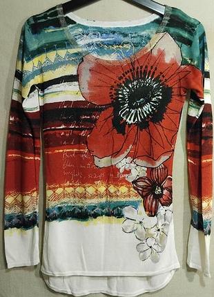 Desigual, тоненький джемпер с мерцанием.