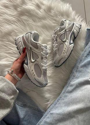 Стильные кроссовки nike v5 rnr metallic silver white