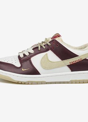 Жіночі кросівки nike sb dunk lx white maroon
