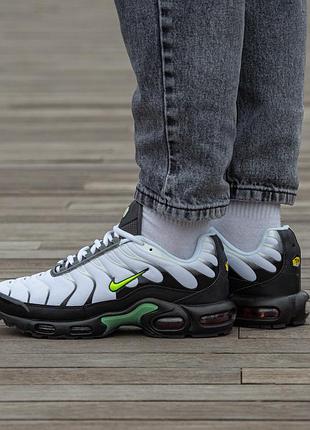 Кросівки  nike air max tn plus  white black green
