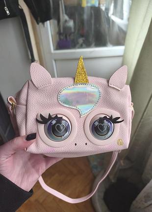 Интерактивная сумочка единорог purse pets glamicorn unicorn interactive pet toy