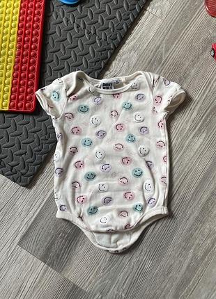 Боди короткий рукав smiley world маломерки