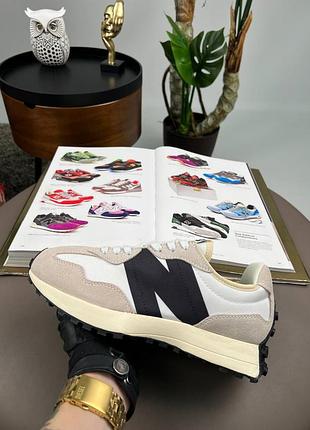 🌺женские кроссовки new balance 327 grey white black