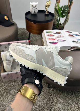 🌺жіночі кросівки new balance 327 light grey white
