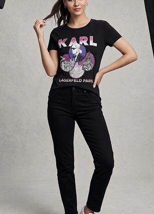 Футболка жіноча чорна хс karl lagerfeld