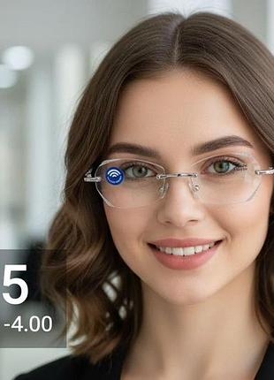 Окуляри для корекції зору з діоптріями favorit 7907 с2 blue blocker сріблясті — 2.00