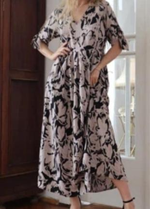 Якісне плаття з віскозного трикотажу з драпіруванням, 2xl-3xl,cotsvold collection.