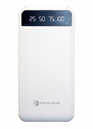 Power bank 10000 mah з ліхтариком type-c білий