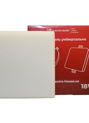 Led панель универсальная квадратная 120 мм 18вт, холодный белый 6500к, 1500 лм