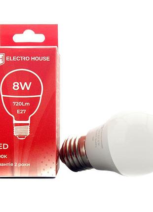 Led лампа g45 8вт e27 4100к 720 лм 165-265 в