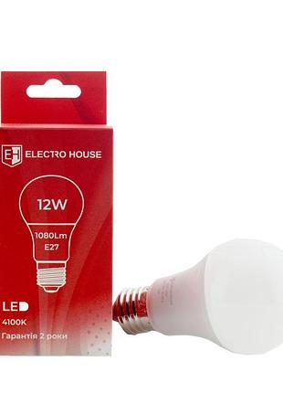 Led лампа a60 12вт e27 4100к 1080 лм 165-265 в