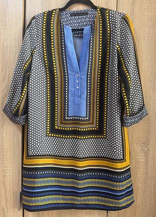 🌿 сукня-туніка zara basic з яскравим принтом