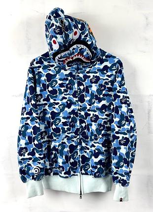 A bathing ape (bape) big abc camo shark full zip hoodie made in japan чоловіче худі