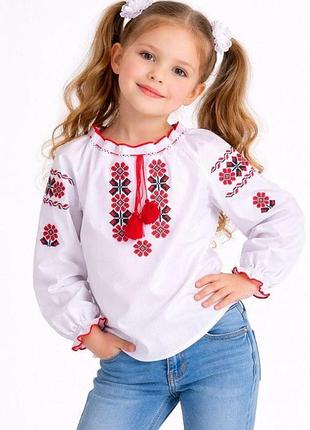 Вышиванка для девочки цветочек 104