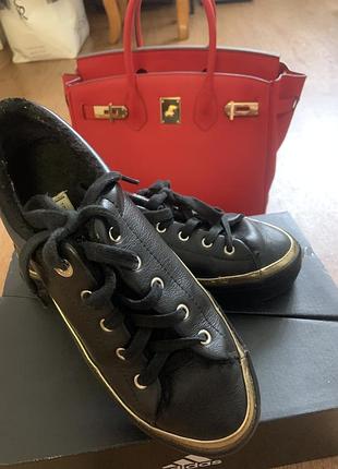 Кожаные кеды tommy hilfiger ст.24см