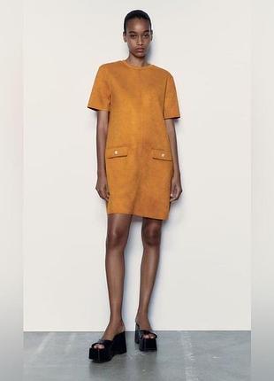 Сукня zara помаранчева міні, нова з біркою, розмір s