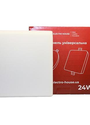 Led панель универсальная квадратная 170 мм 24вт, холодный белый 6500к, 2200 лм