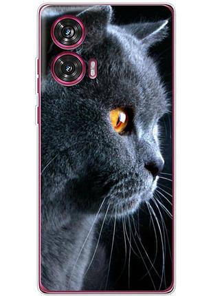 Чехол силиконовый с картинкой на motorola edge 50 fusion (британский кот)