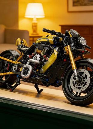Конструктор мотоцикл харлей 32,8см 554 деталей technic harley-davidson
