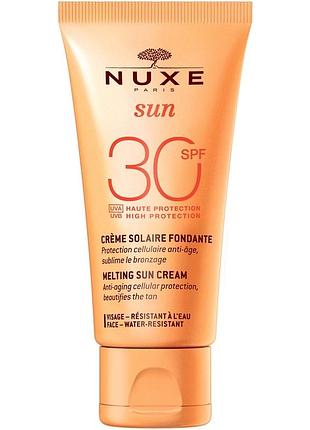 Nuxe sun melting sun cream-сонцезахисний крем для обличчя, spf 30