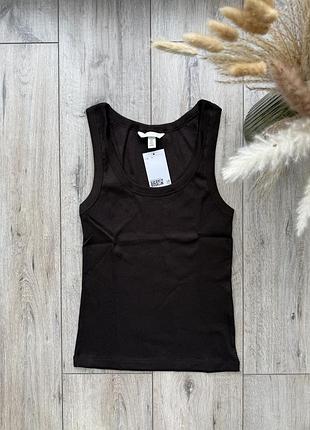 Майка в рубчик h&m